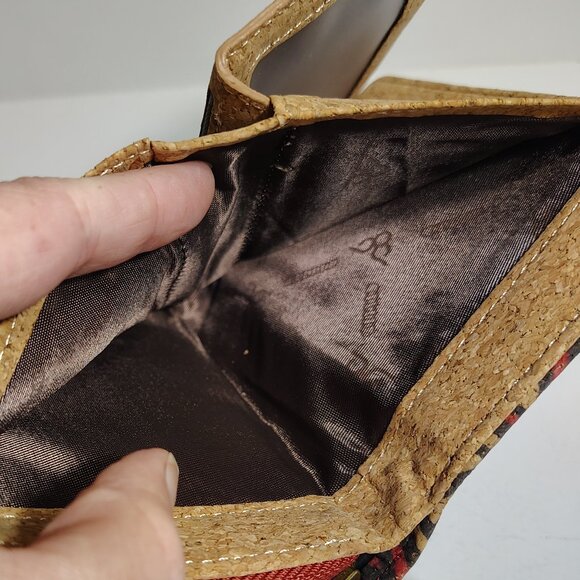 City Streetwear Los Angeles Mini Cork Wallet Retro Geometric Design Eco Friendly - Picture 10 of 11